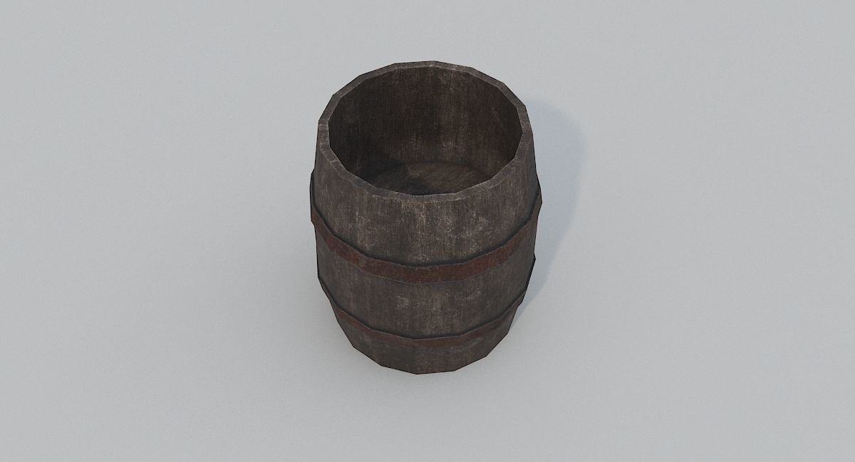 Low Poly Medieval Market Low-poly 3D model_16