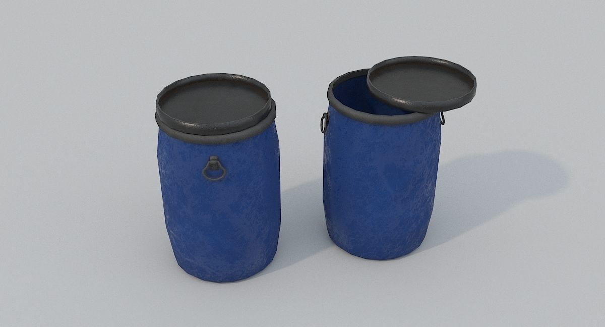 Low Poly Medieval Market Low-poly 3D model_25
