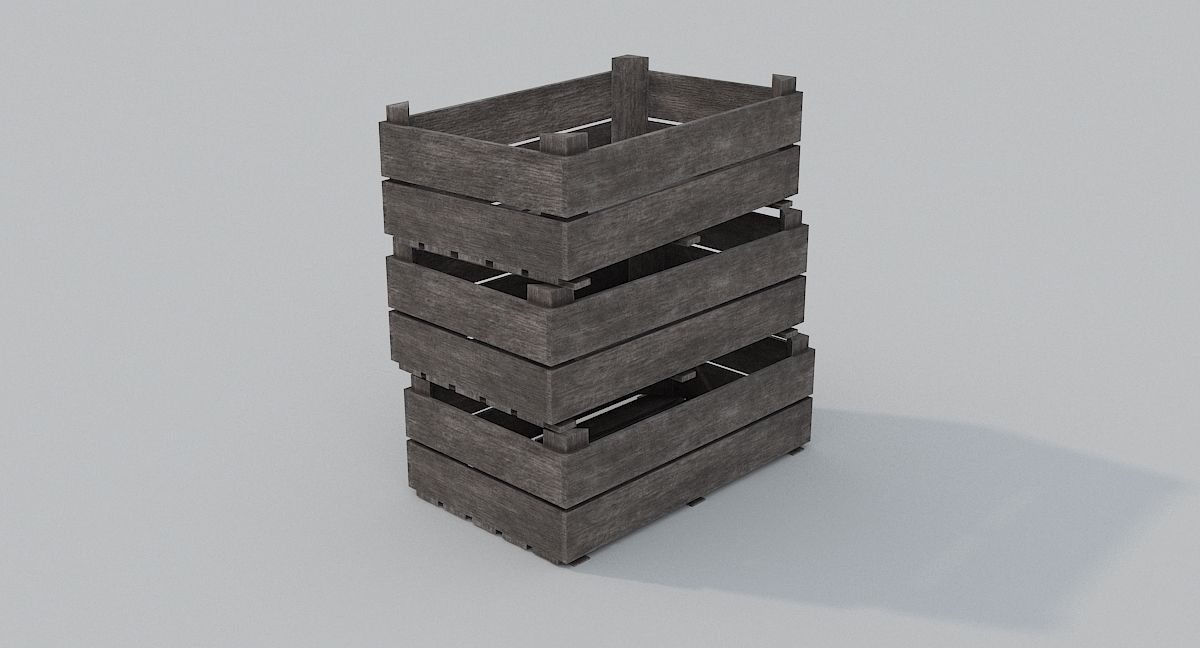 Low Poly Medieval Market Low-poly 3D model_17