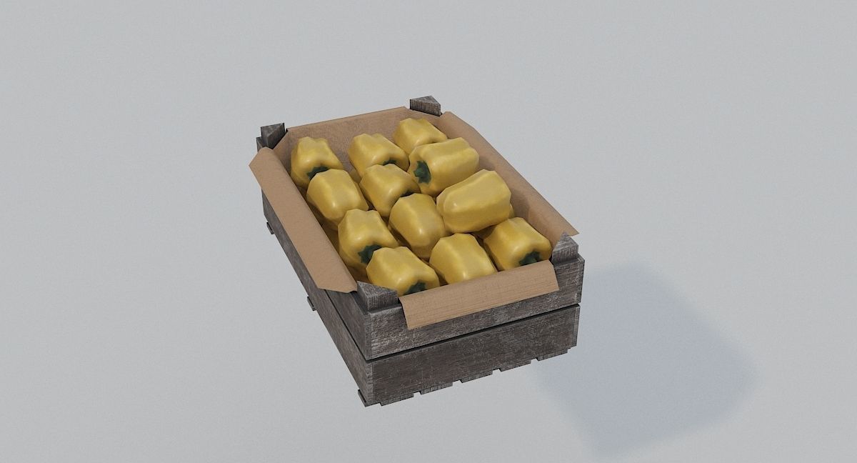 Low Poly Medieval Market Low-poly 3D model_33