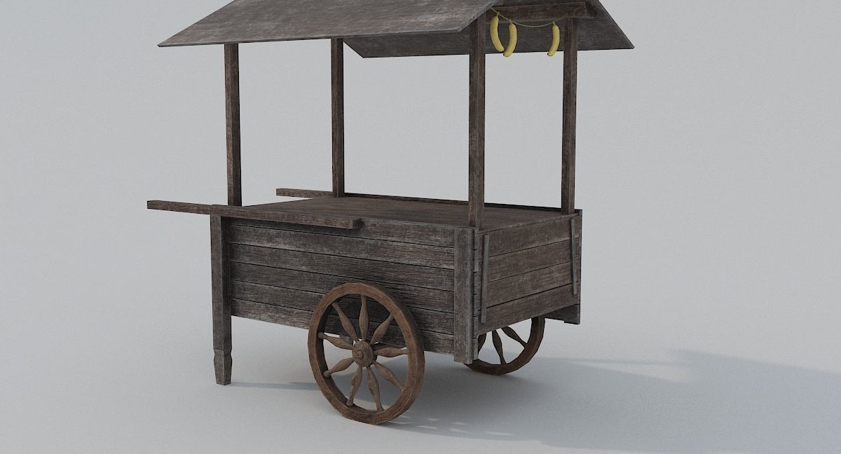 Low Poly Medieval Market Low-poly 3D model_22