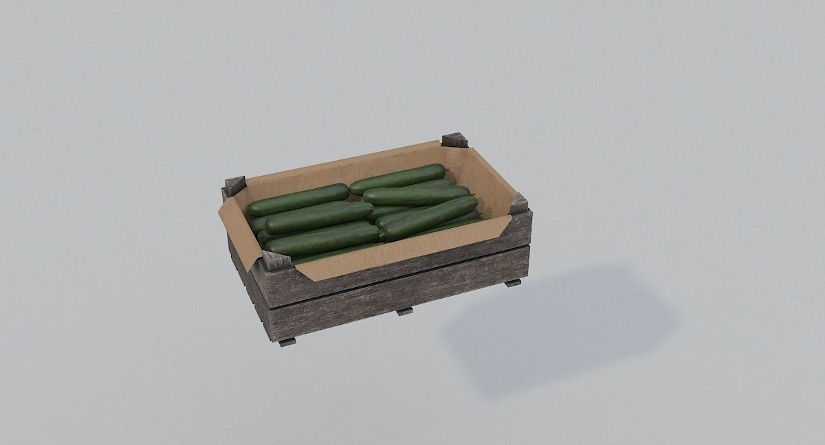 Low Poly Medieval Market Low-poly 3D model_32