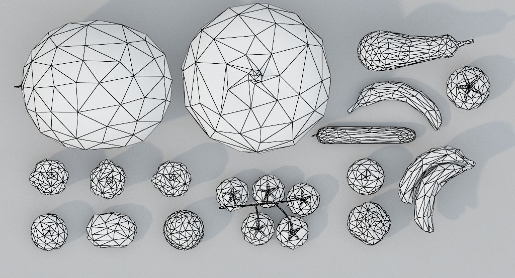 Low Poly Medieval Market Low-poly 3D model_37