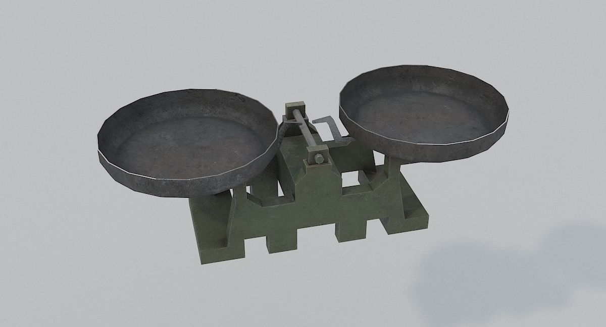Low Poly Medieval Market Low-poly 3D model_10