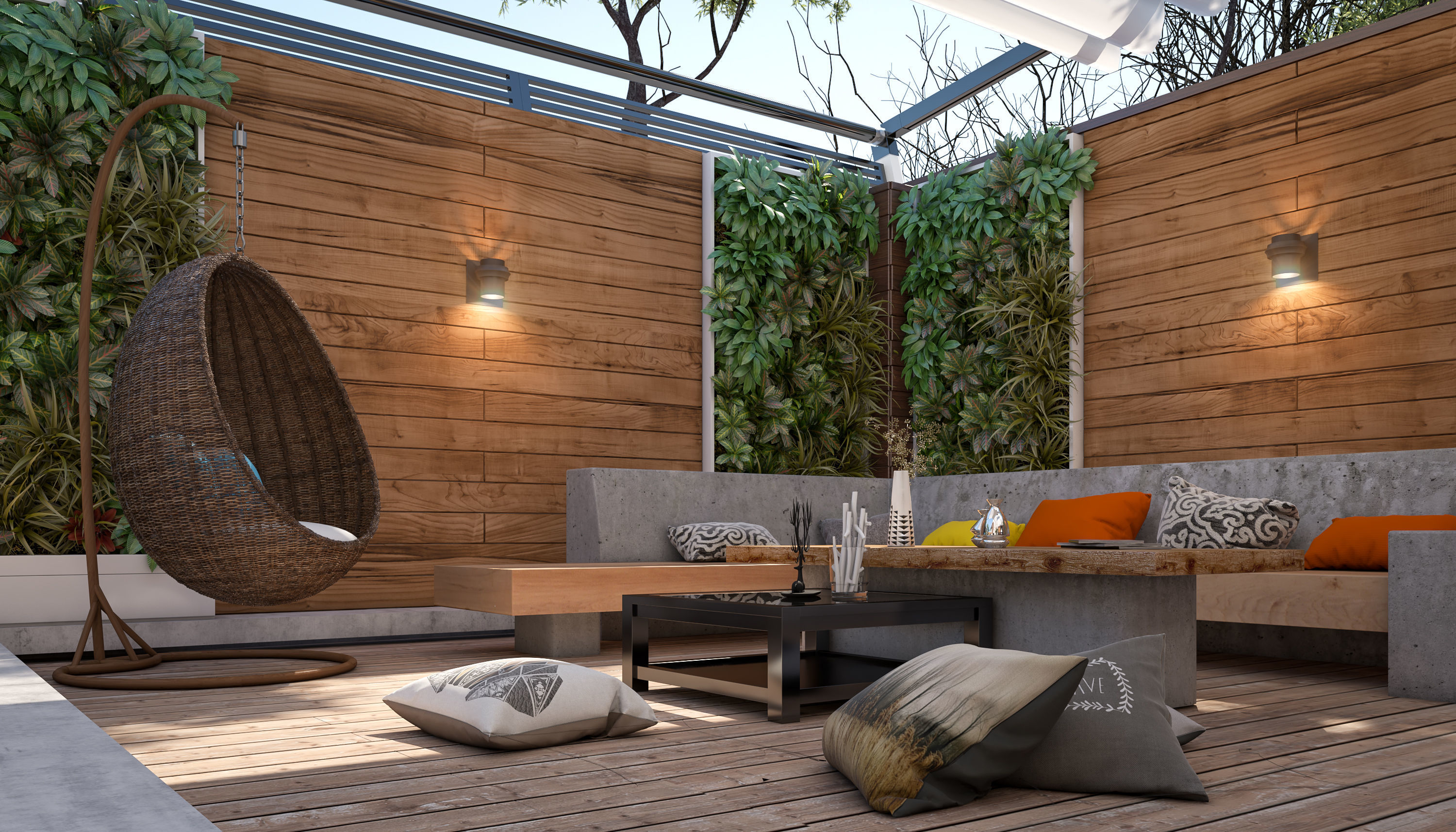 Villa garden landscape - 3D model 3D model_7