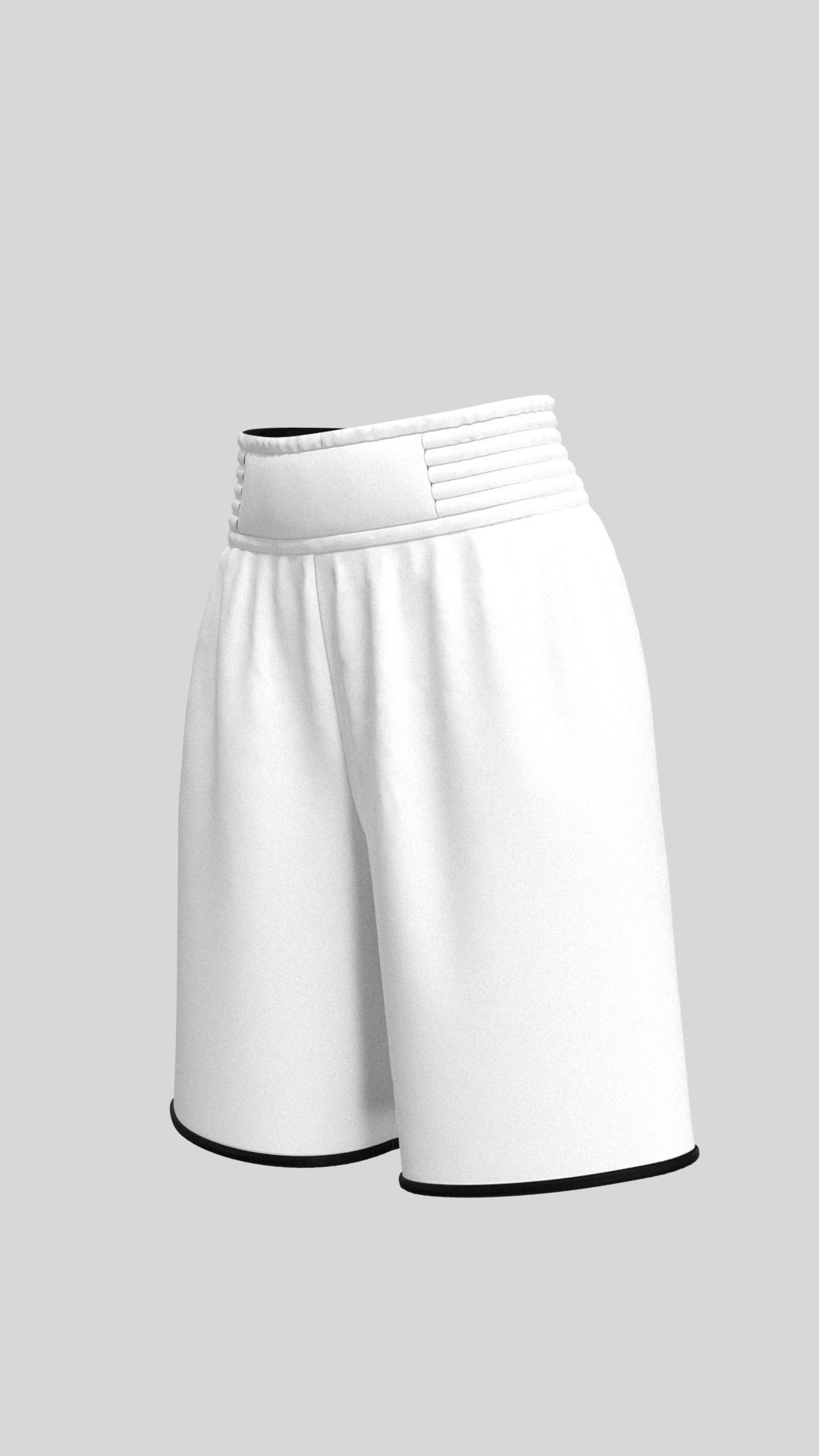 Women Boxing shorts Marvelous Designer 3D model_3