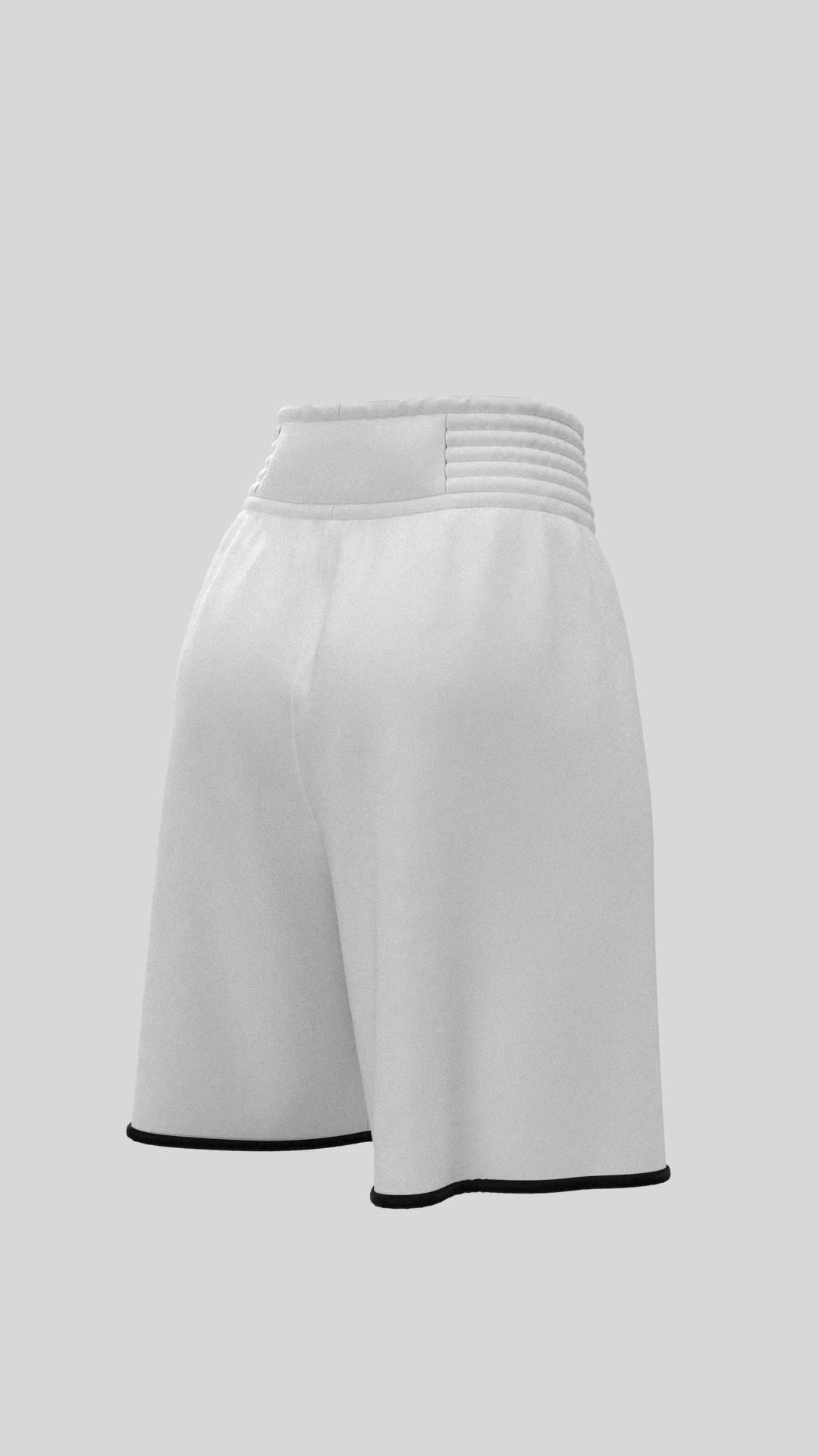 Women Boxing shorts Marvelous Designer 3D model_4