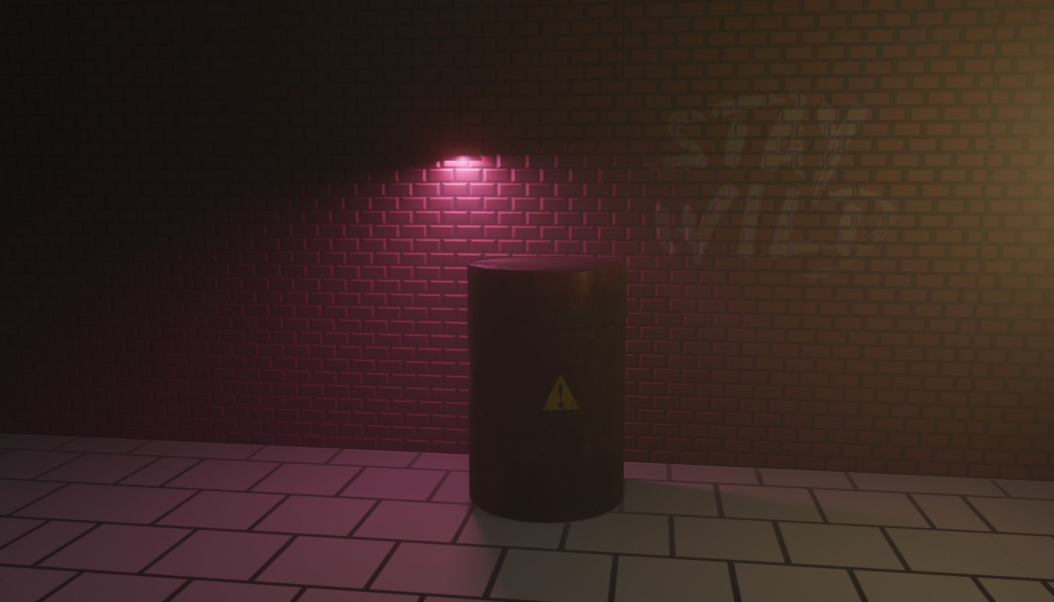 rusted drum with nice grafitti Low-poly 3D model_2