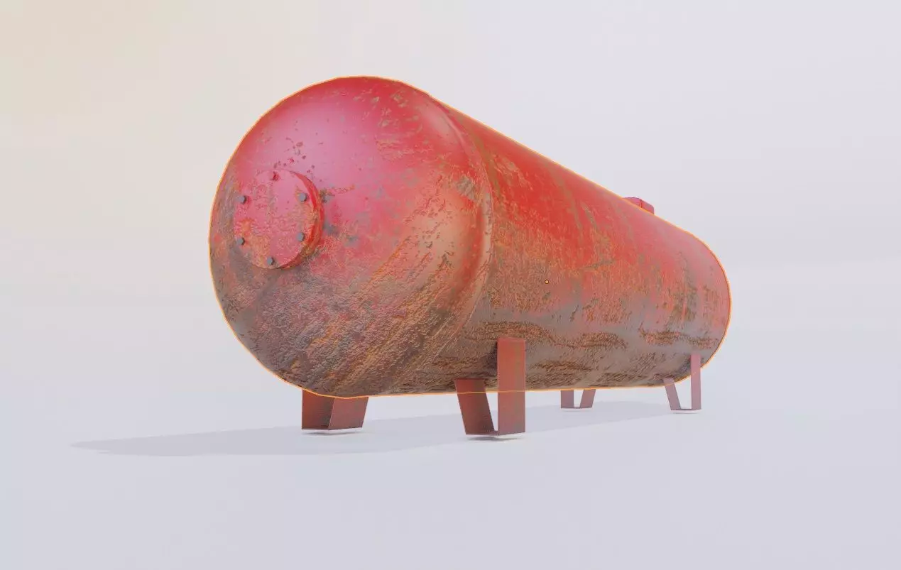 big cylinder tank 3D model