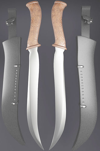packs swords and shields Low-poly 3D model