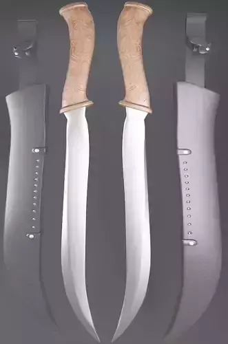 packs swords and shields Low-poly 3D model