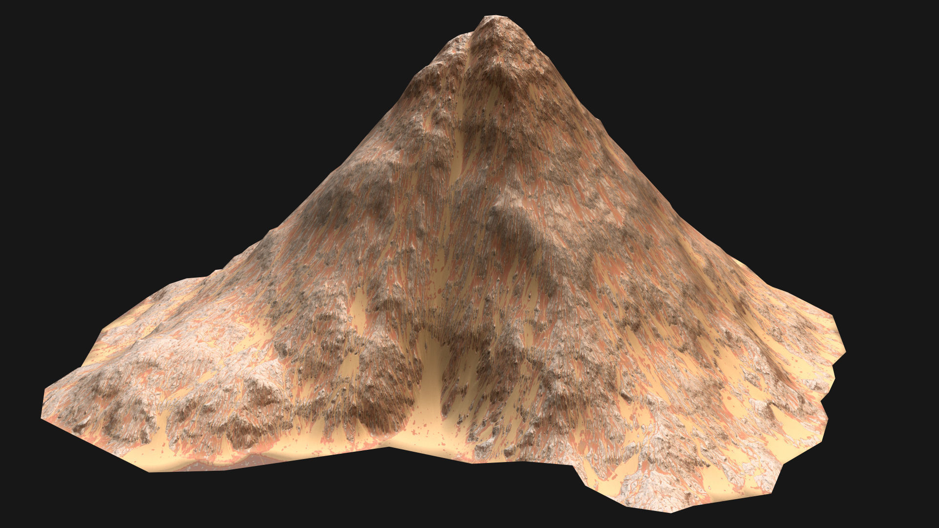 Background Desert Mountain - 02 Low-poly 3D model_1