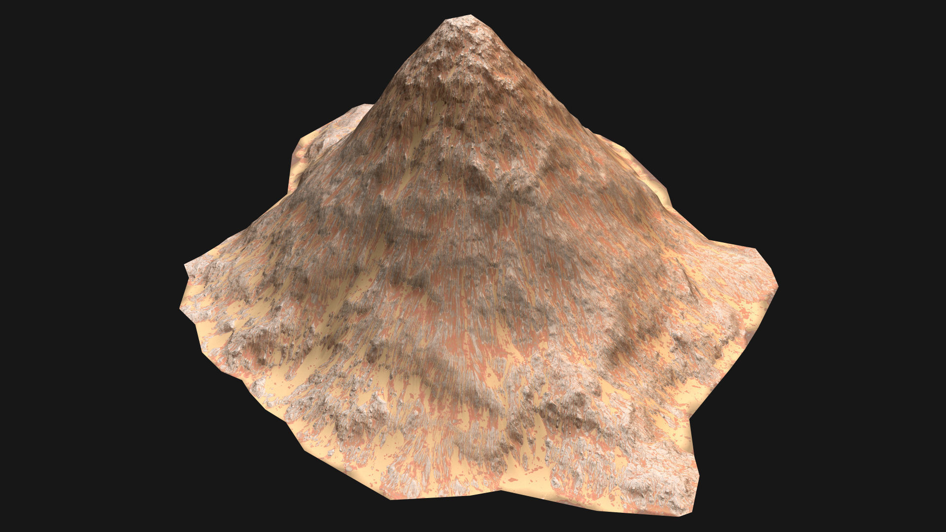 Background Desert Mountain - 02 Low-poly 3D model_2