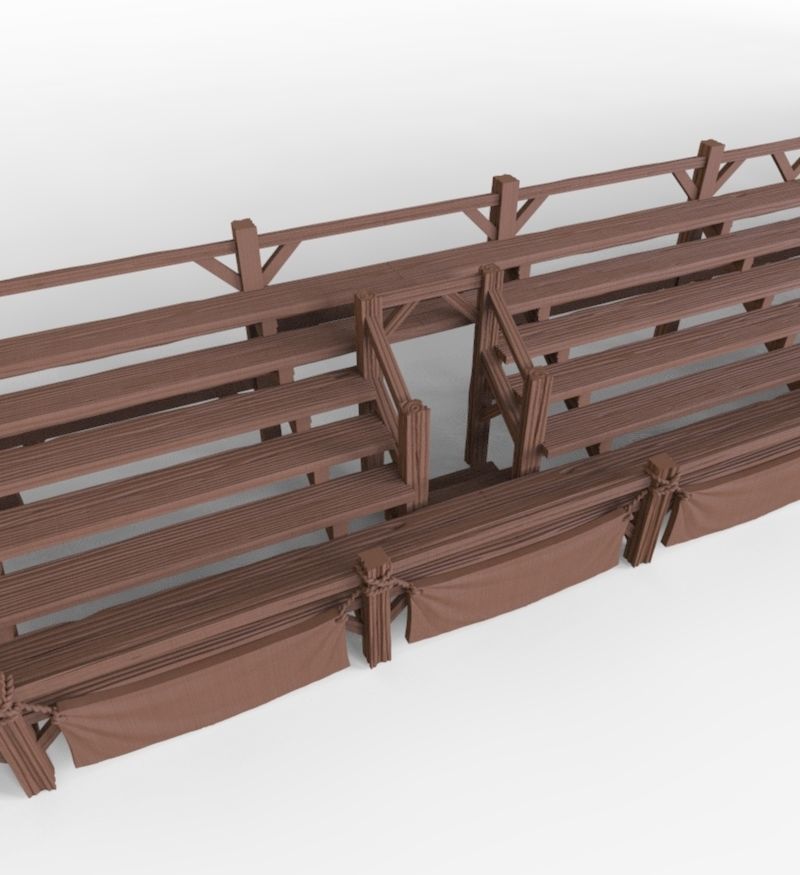 Bleacher - Fanath 3D print model_1