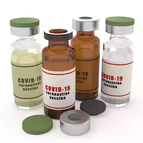Vaccine Bottle Low-poly 3D model