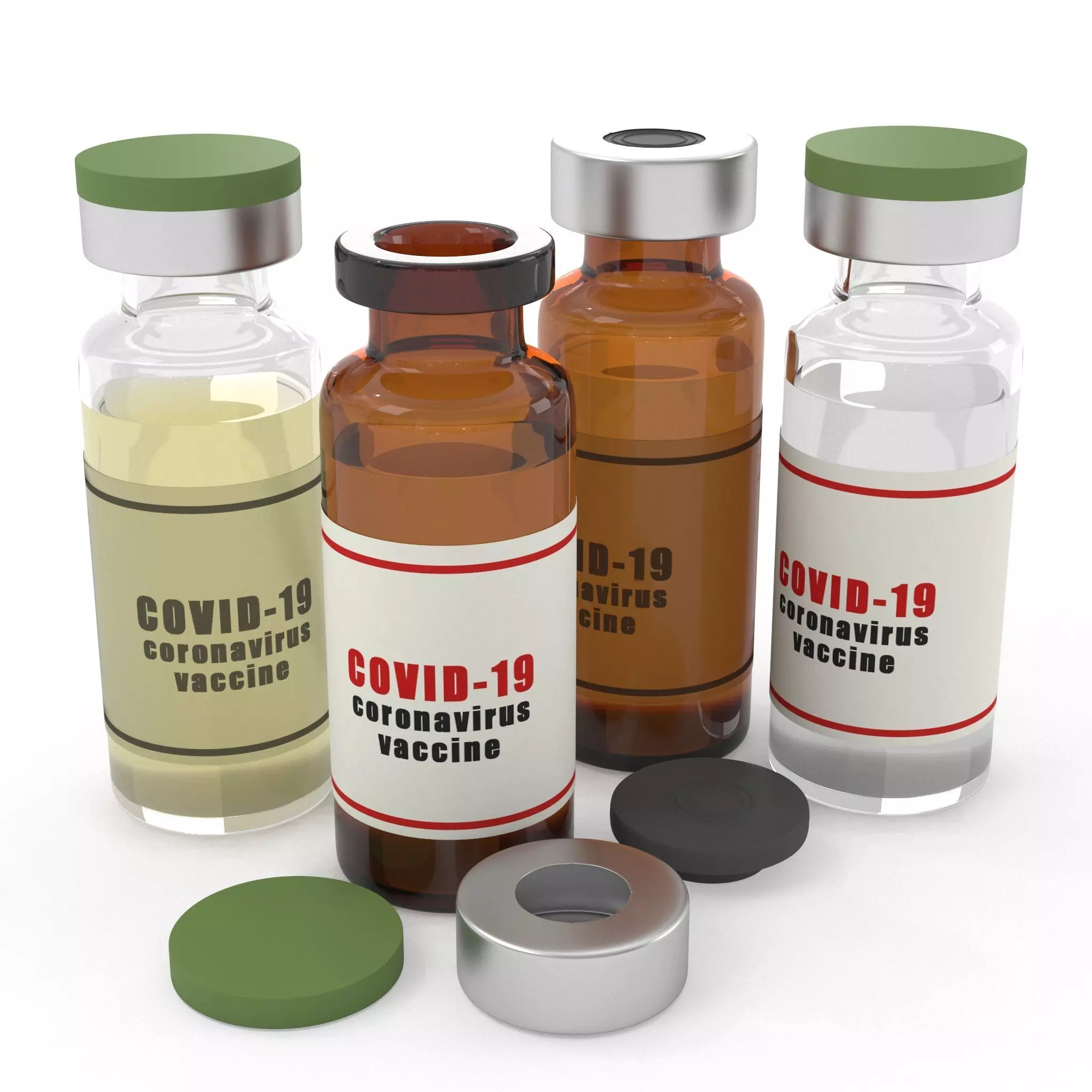 Vaccine Bottle Low-poly 3D model