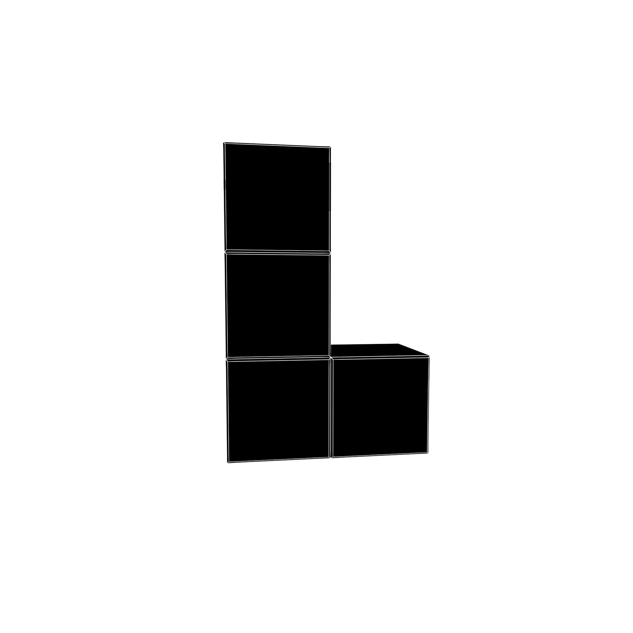 Tetris Block v3 004 Low-poly 3D model_4