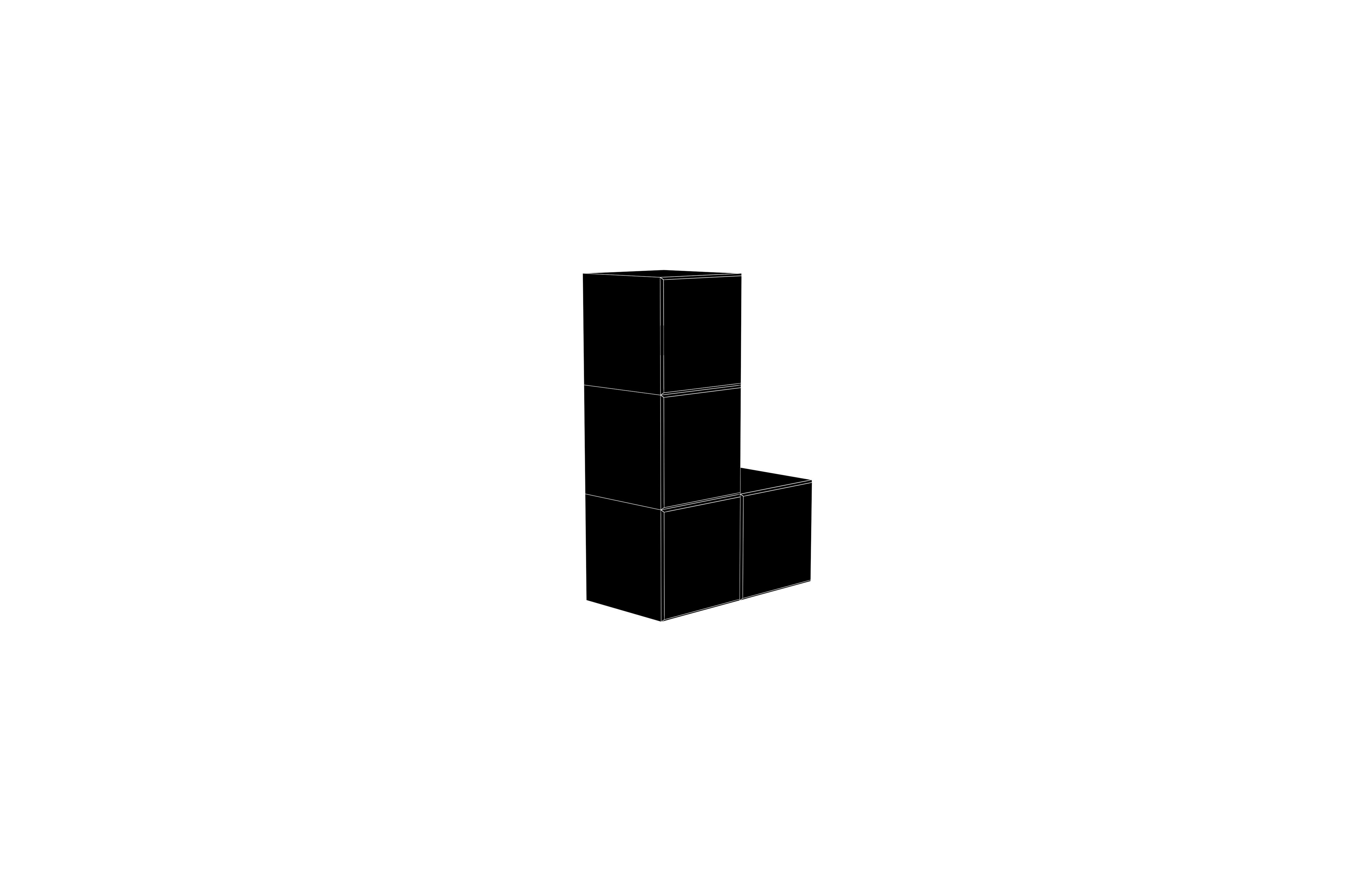 Tetris Block v3 005 Low-poly 3D model_7