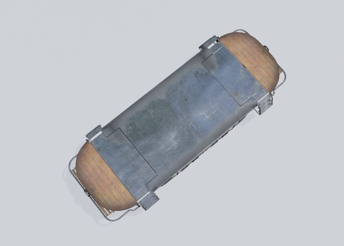 train wheels with pbr textures Low-poly 3D model_2