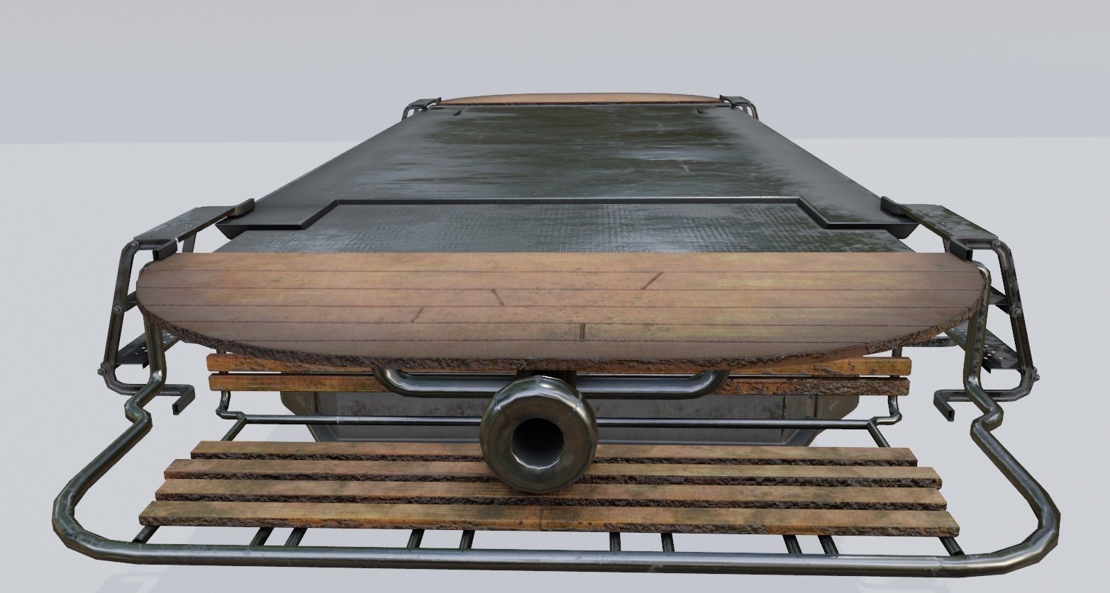 train wheels with pbr textures Low-poly 3D model_6