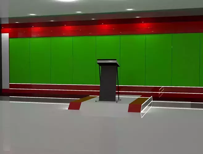 Green Screen Floor 3D Virtual Studio