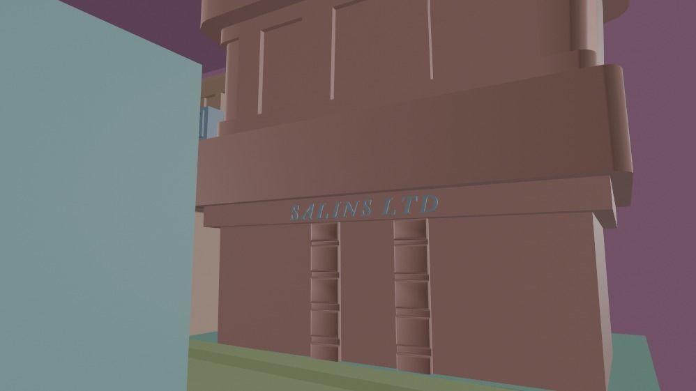 Dark city Low-poly 3D model_18