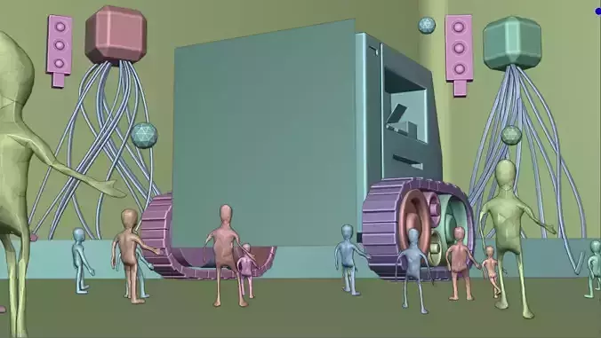 a sci fi rigged and textured wa landscape