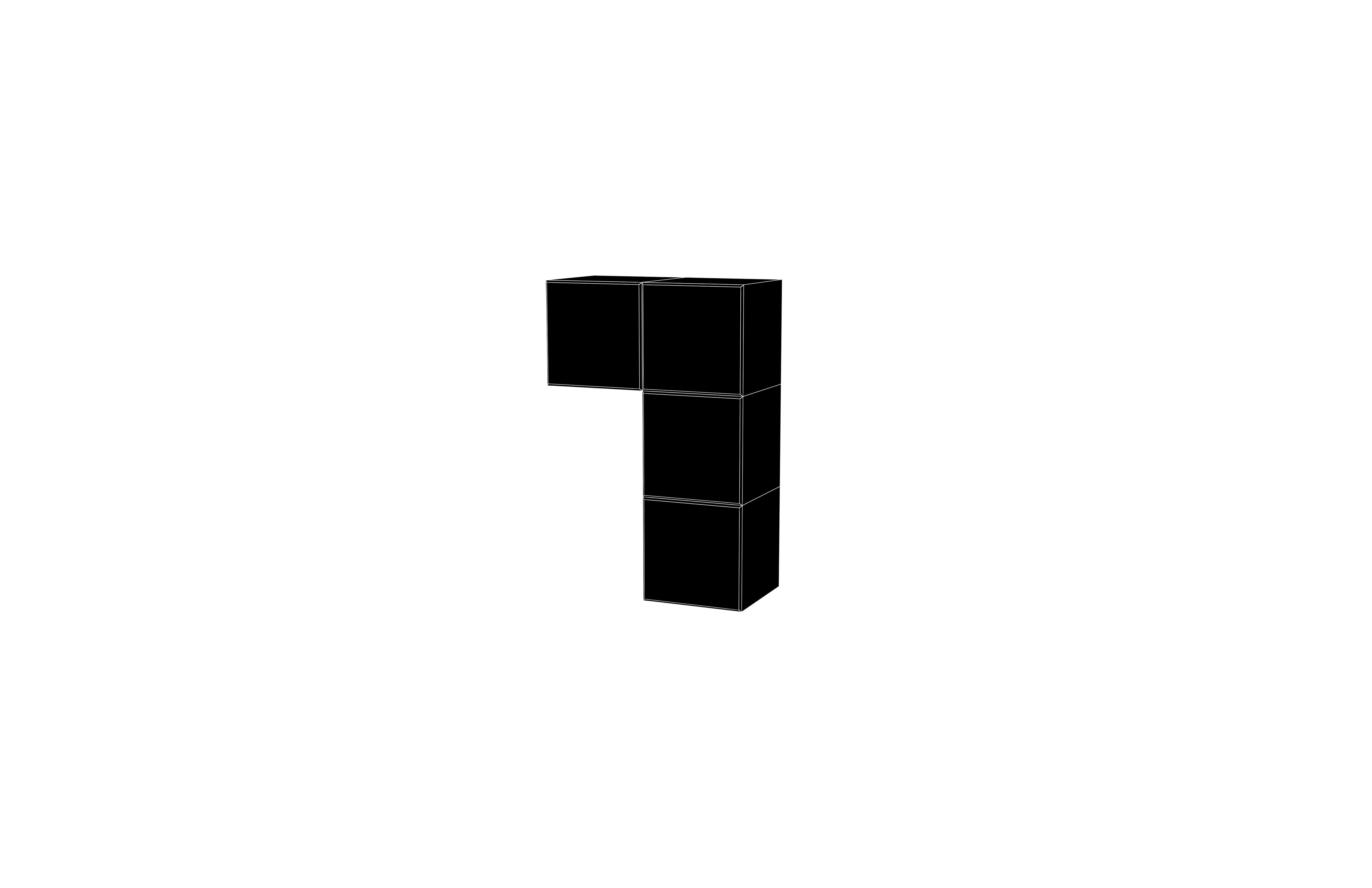 Tetris Block v3 2 004 Low-poly 3D model_6