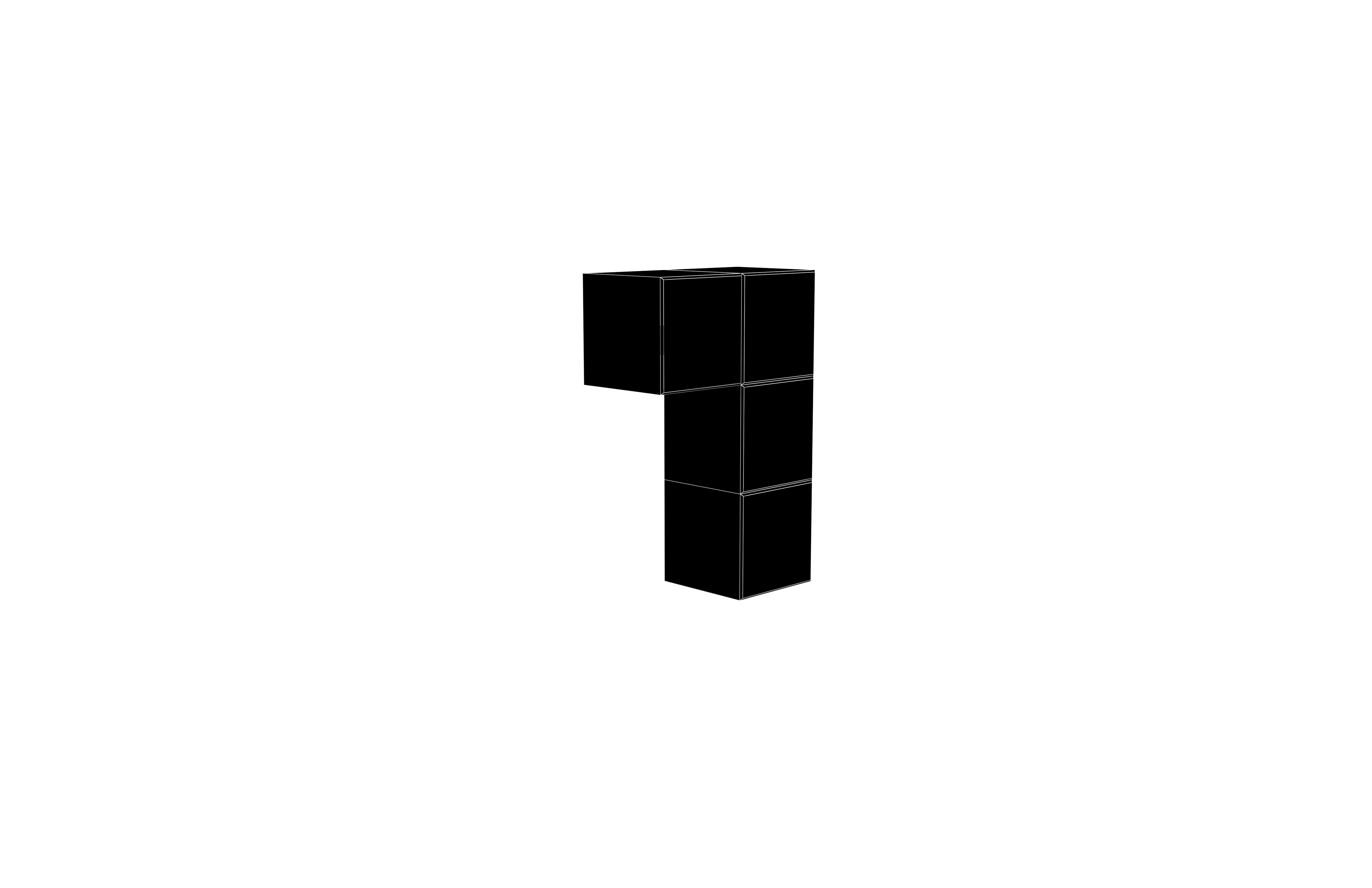 Tetris Block v3 2 004 Low-poly 3D model_7
