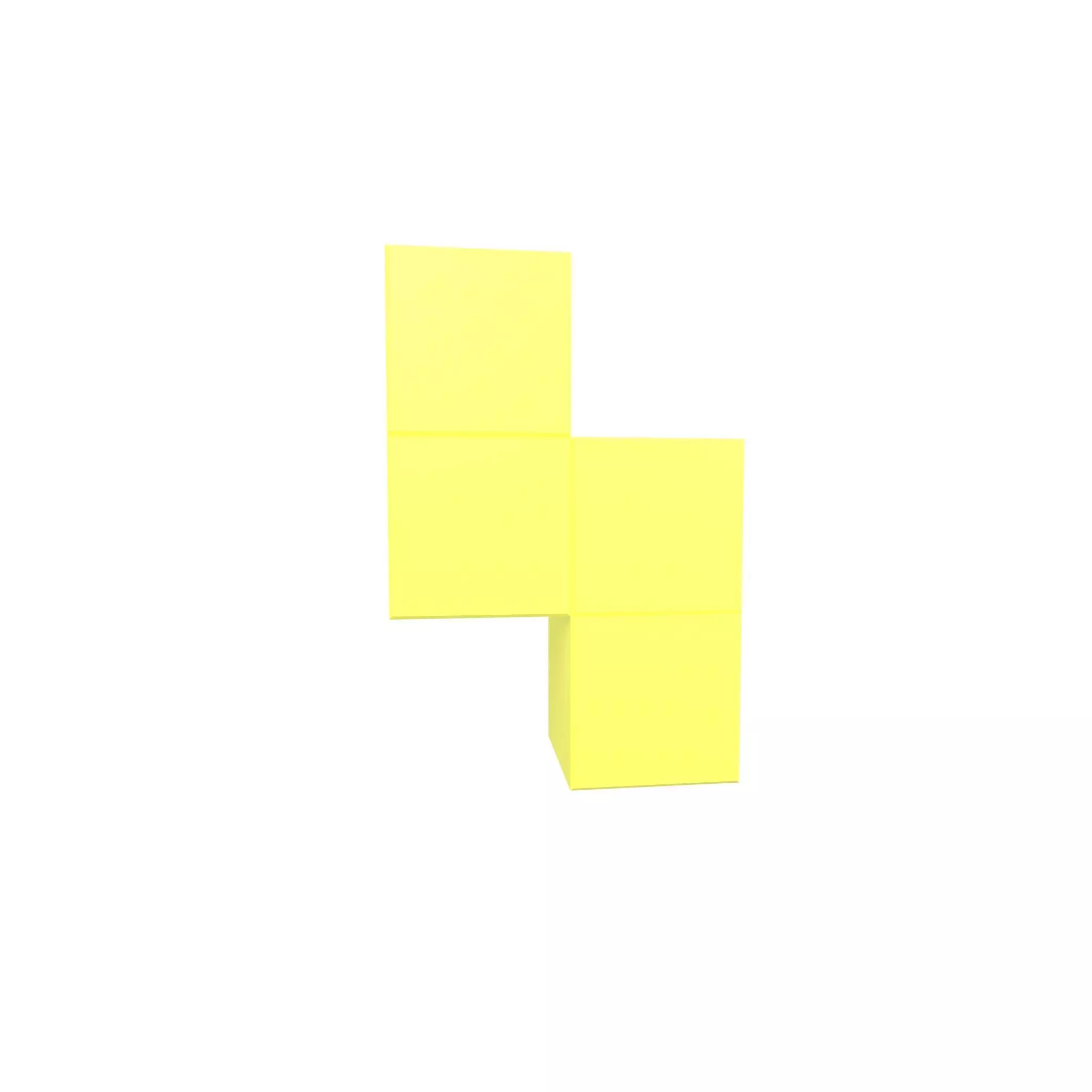 Tetris Block v4 001 Low-poly 3D model_0