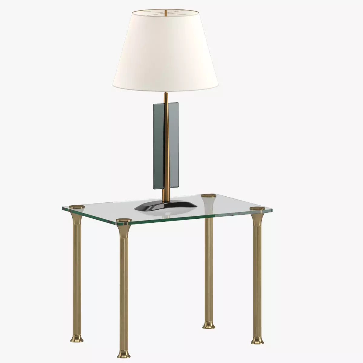 Table 160 with lamp 3D model_0