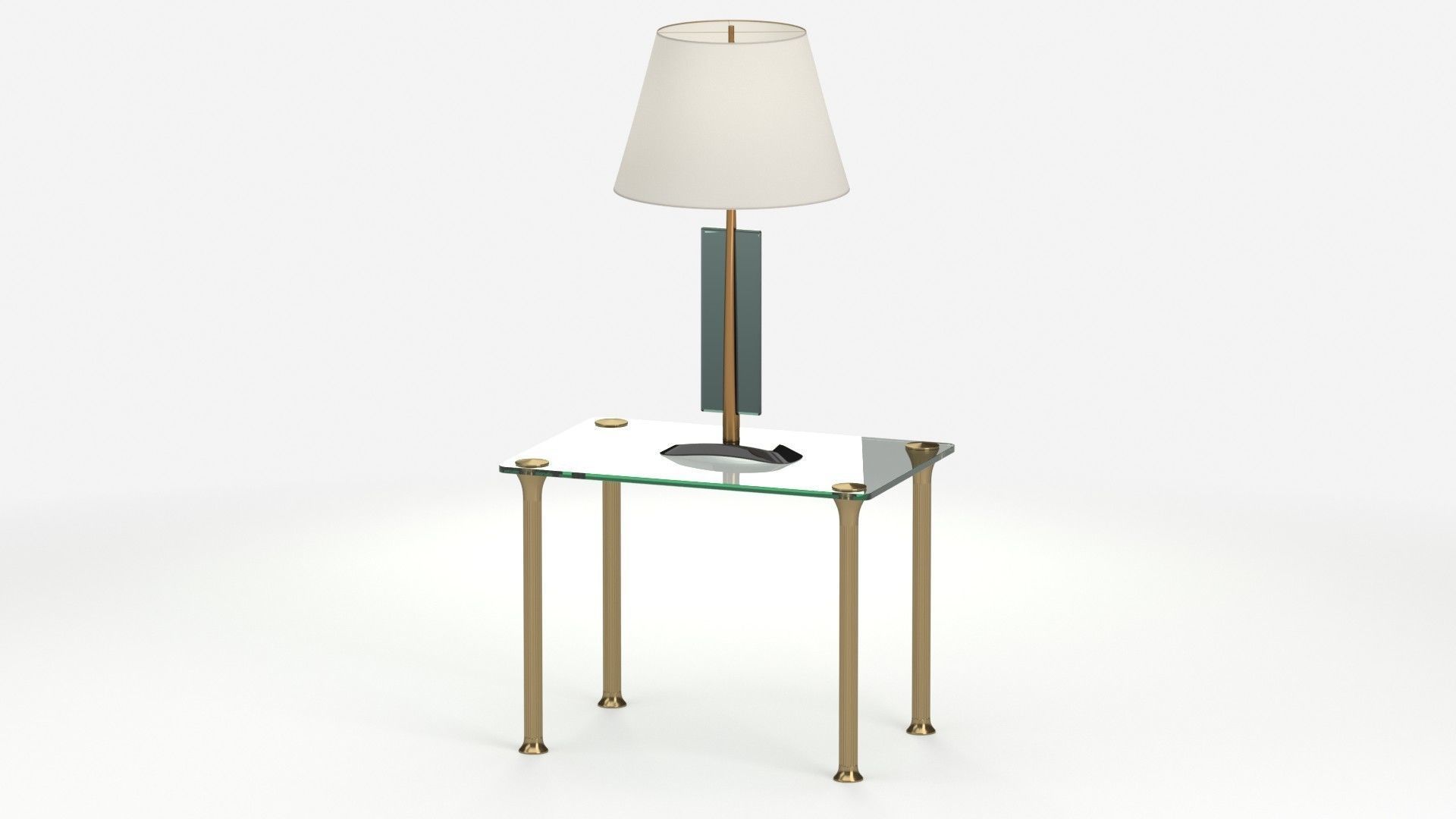 Table 160 with lamp 3D model_7
