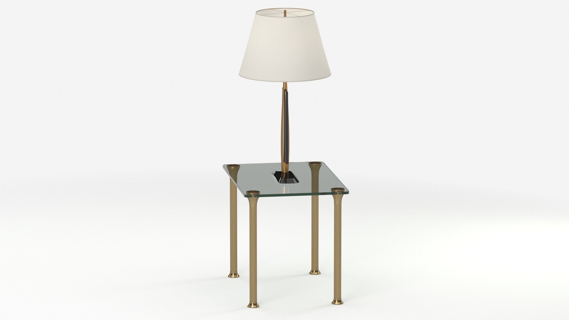 Table 160 with lamp 3D model_5