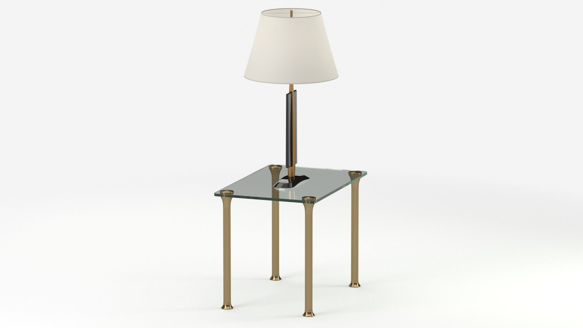 Table 160 with lamp 3D model_4