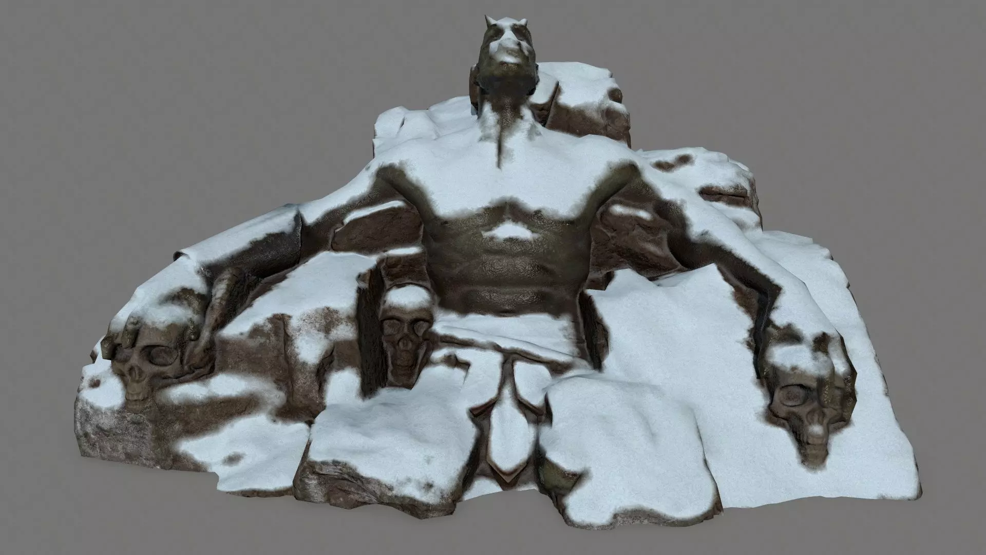 Stone Worrior Low-poly 3D model_0