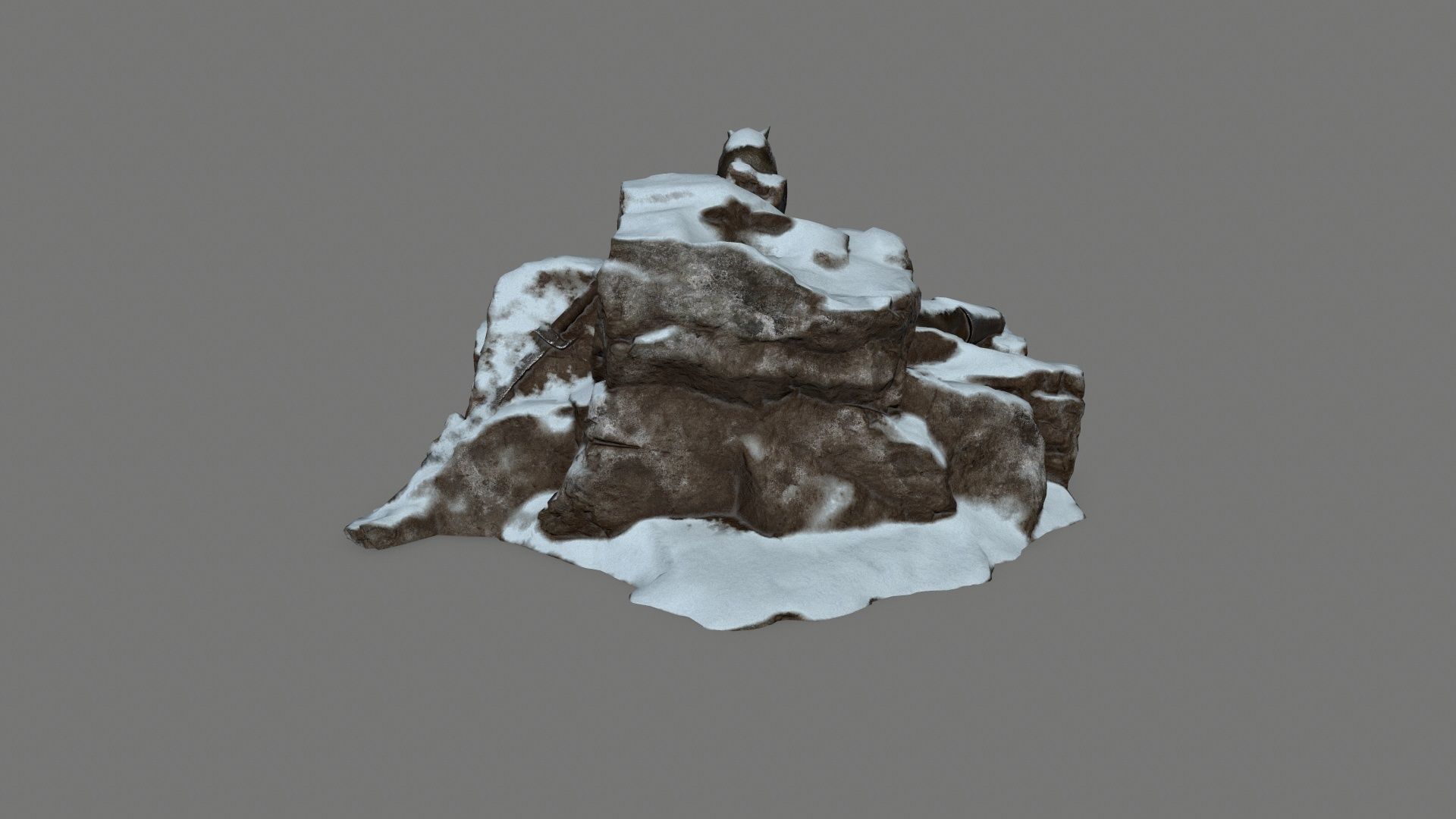 Stone Worrior Low-poly 3D model_6