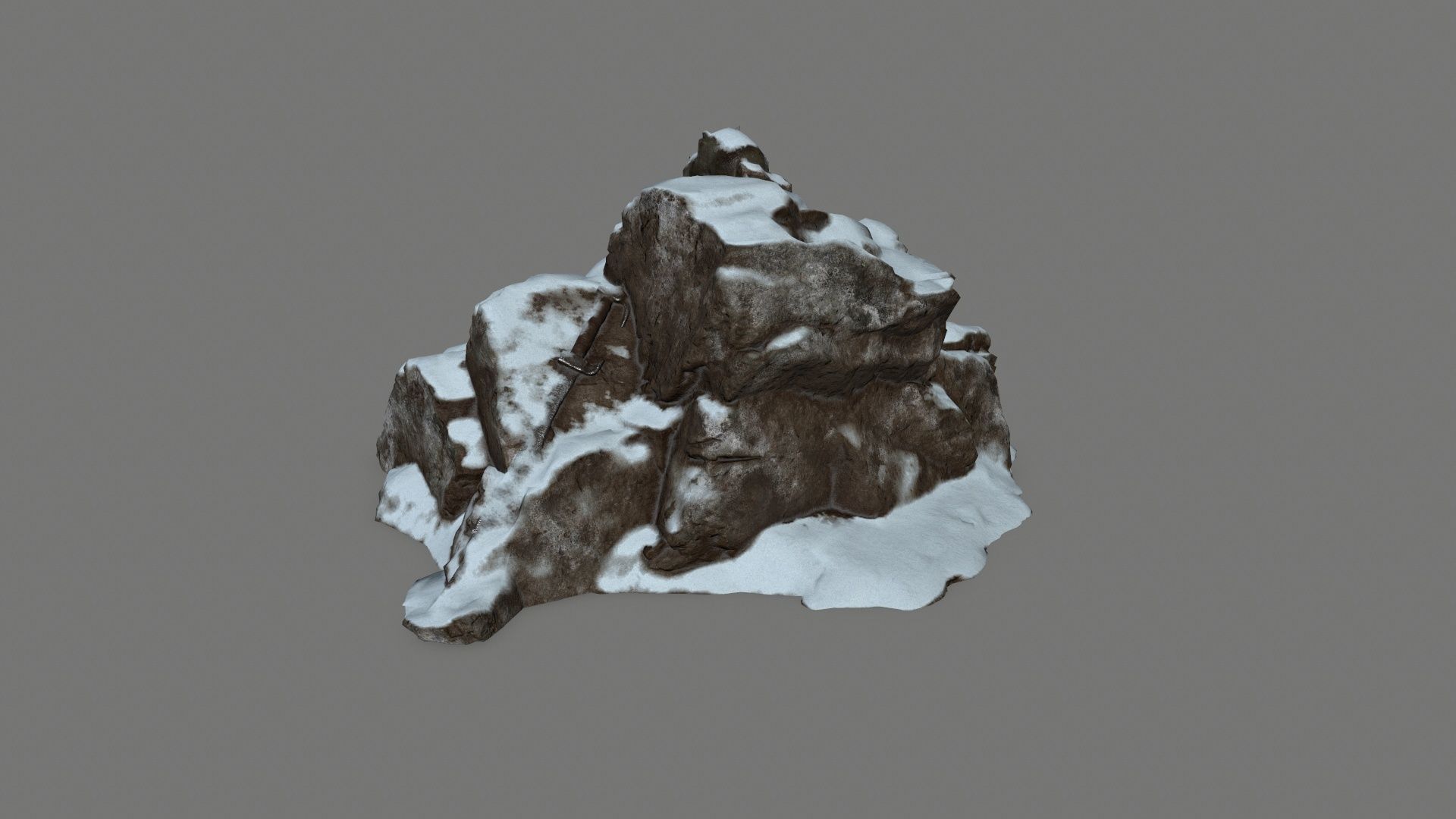 Stone Worrior Low-poly 3D model_7