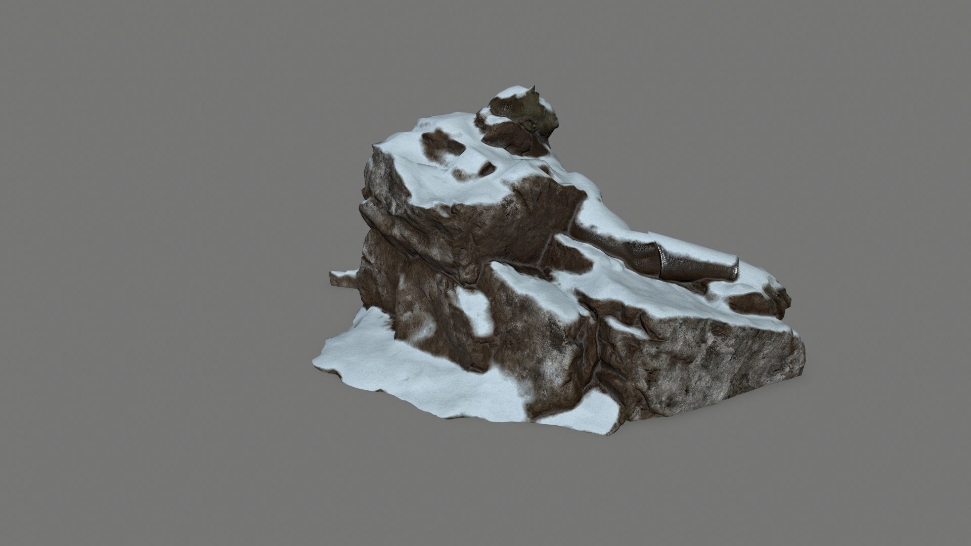 Stone Worrior Low-poly 3D model_5