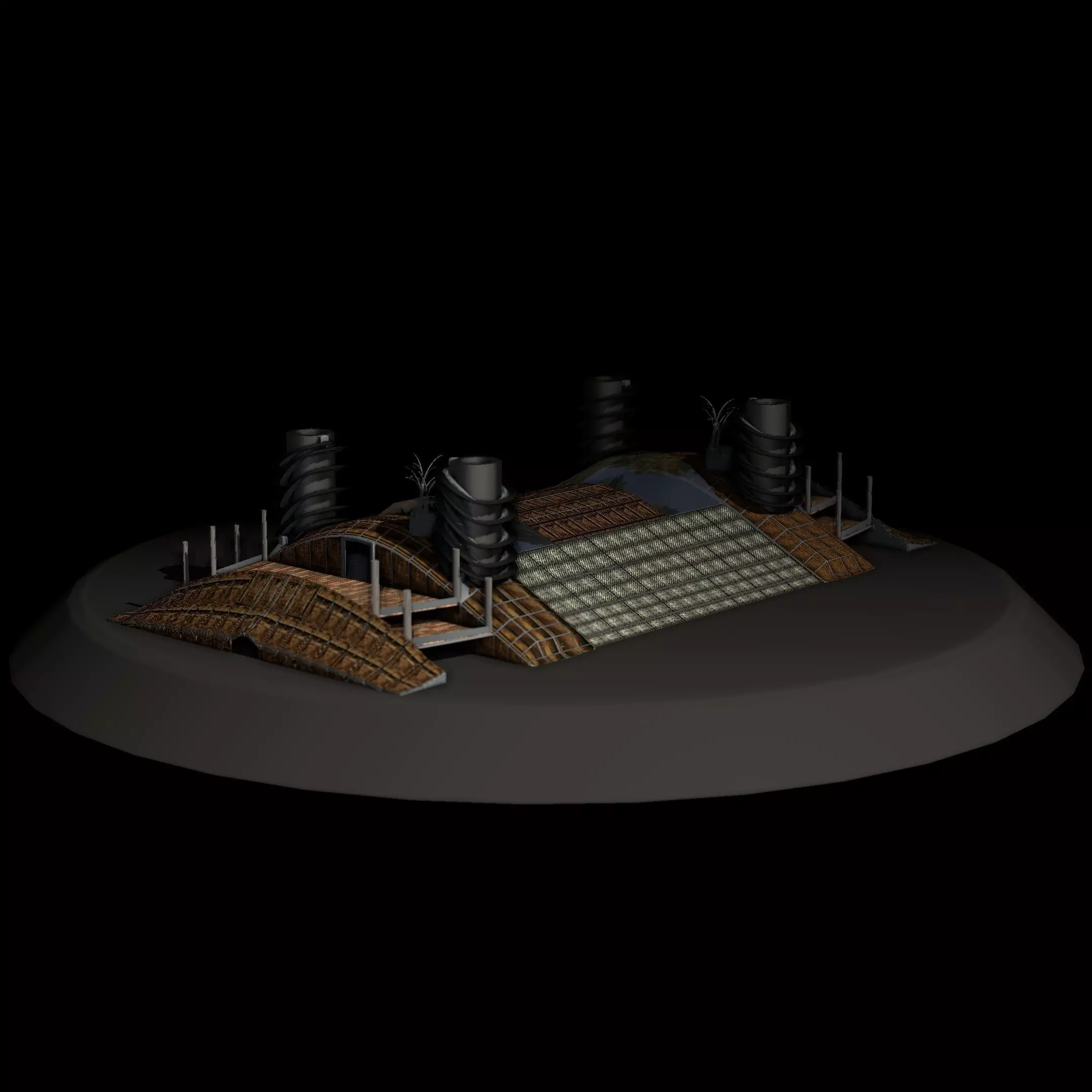 house steampunk Low-poly 3D model_0