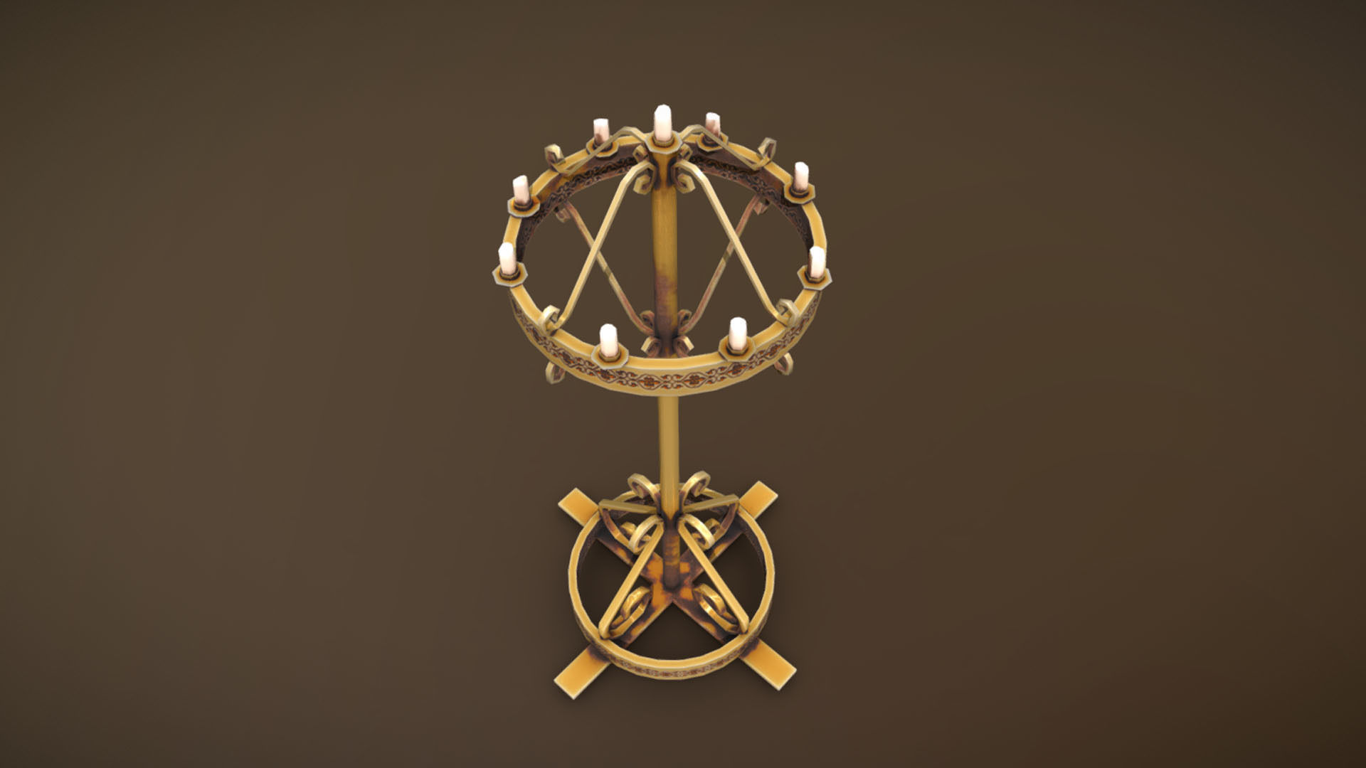 Chandelier Stand Low-poly 3D model_2