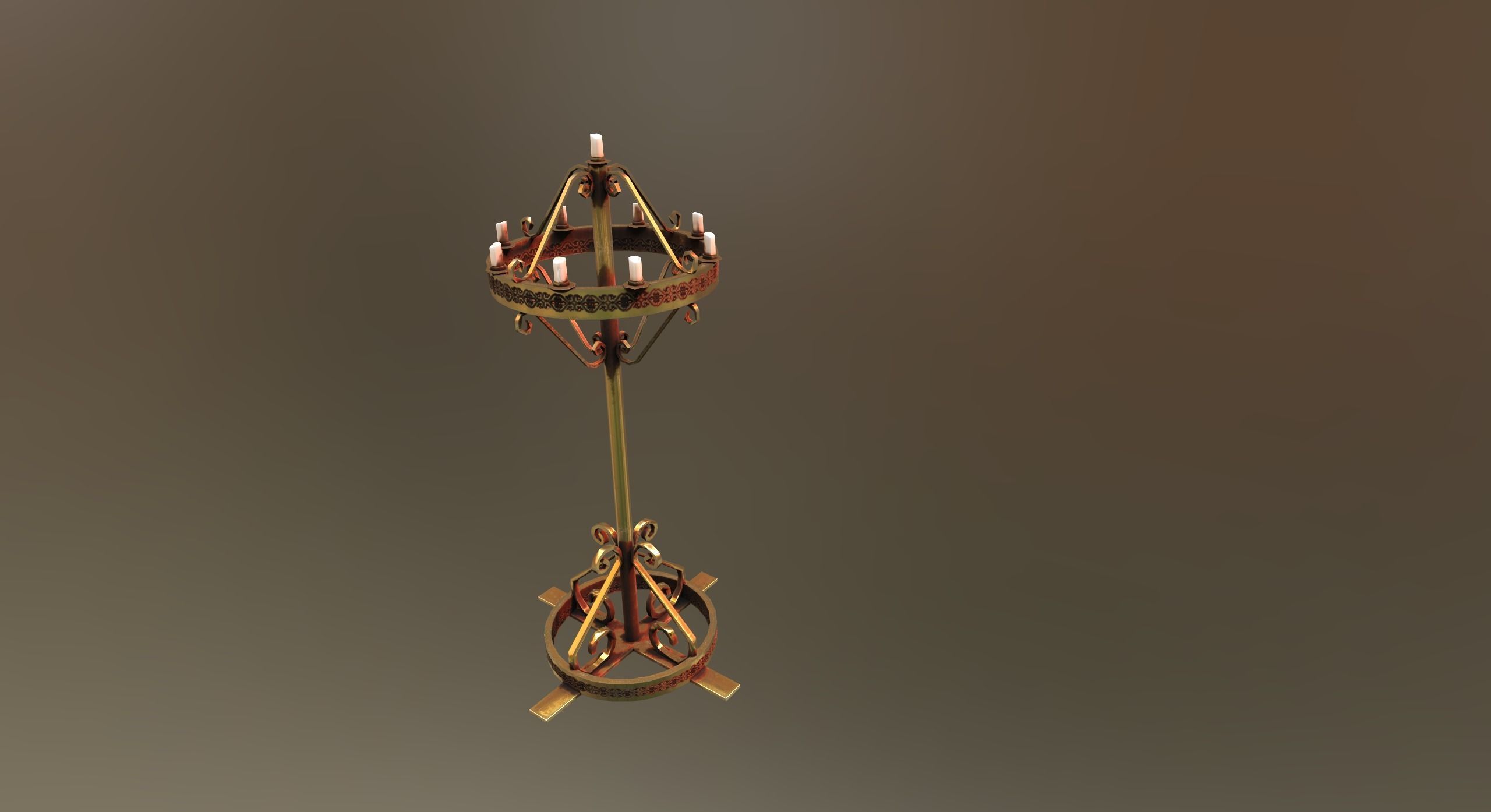 Chandelier Stand Low-poly 3D model_3