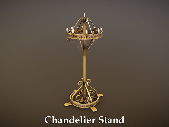 Chandelier Stand Low-poly 3D model