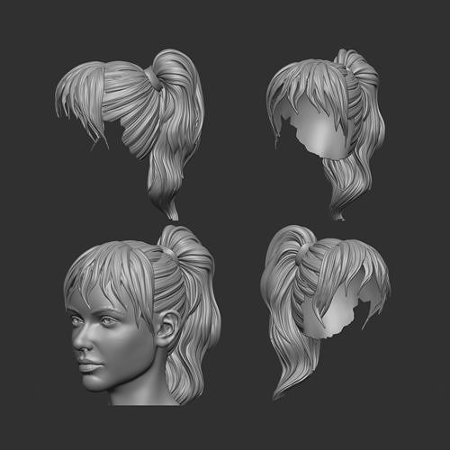 hair  6 3D print model