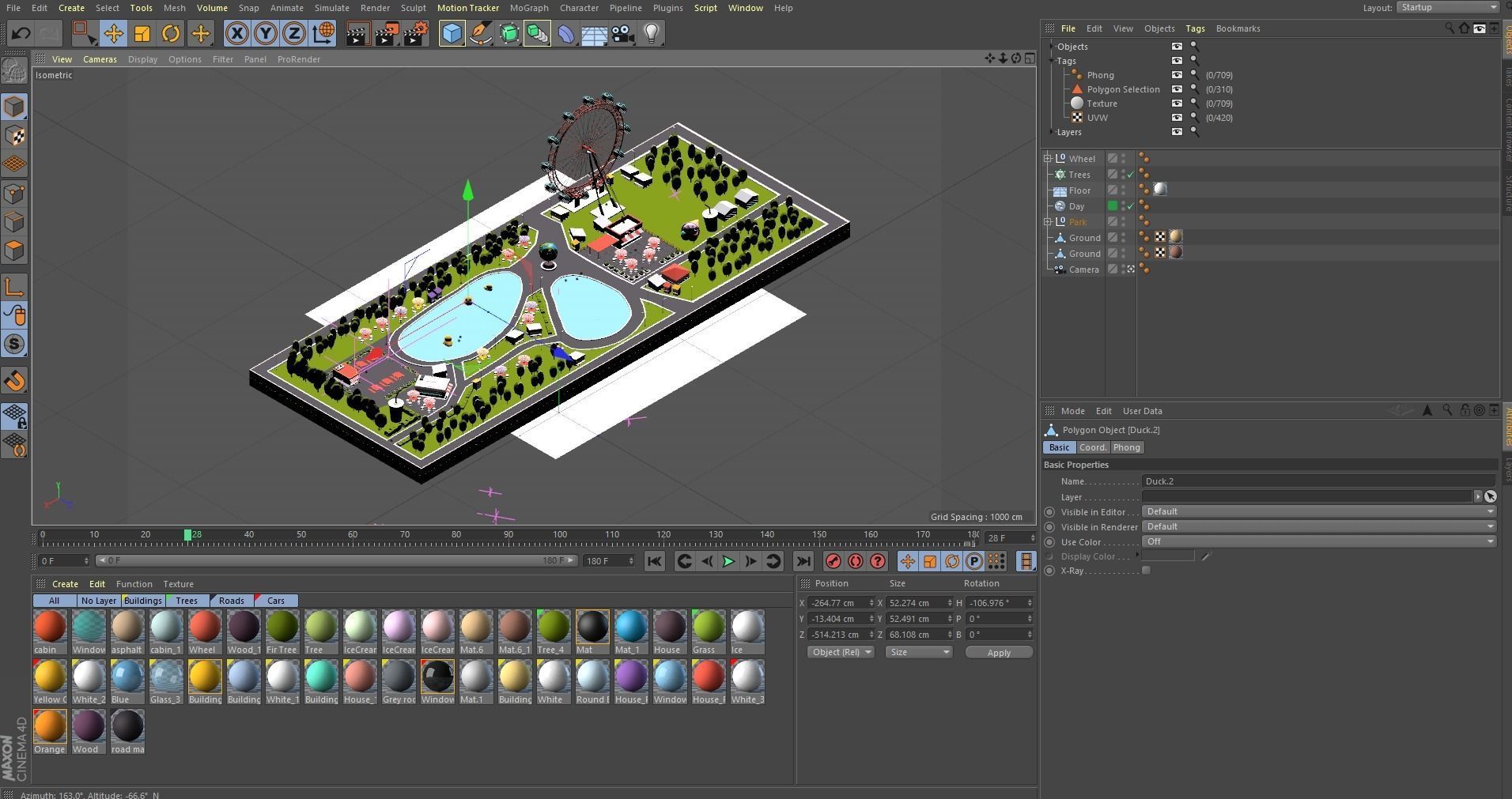 Cartoon Low Poly Park Illustration Low-poly 3D model_12