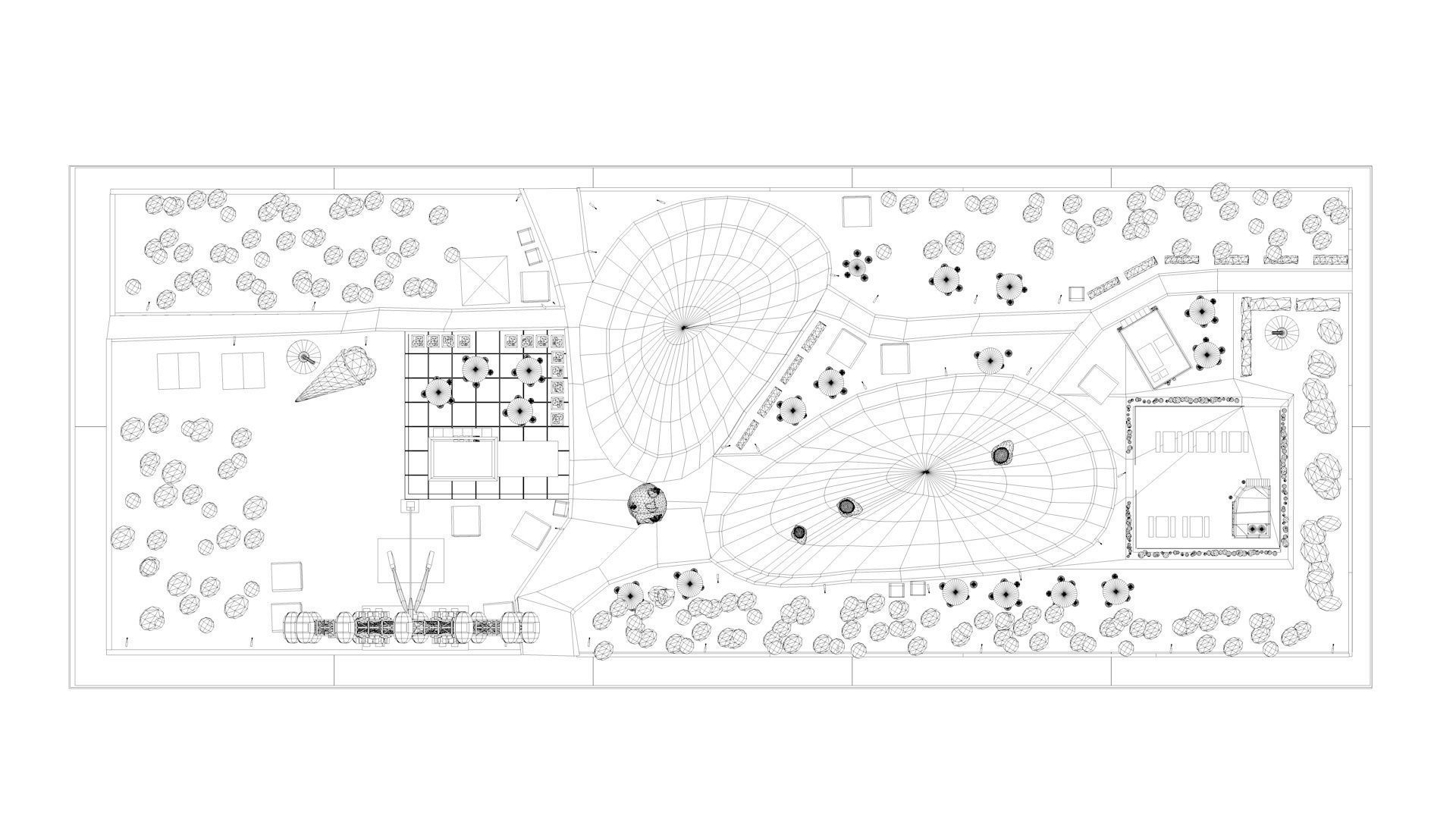 Cartoon Low Poly Park Illustration Low-poly 3D model_11