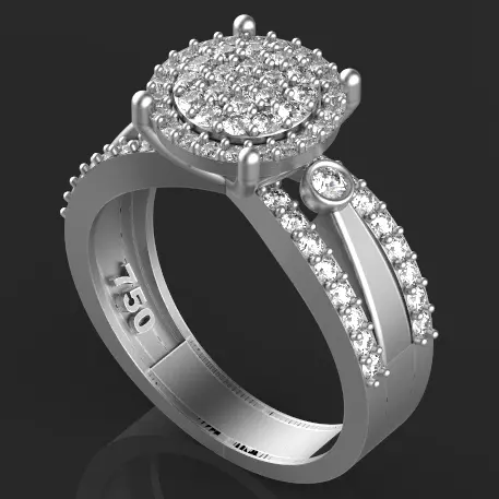 Solitaire Engagement ring 3D print model
