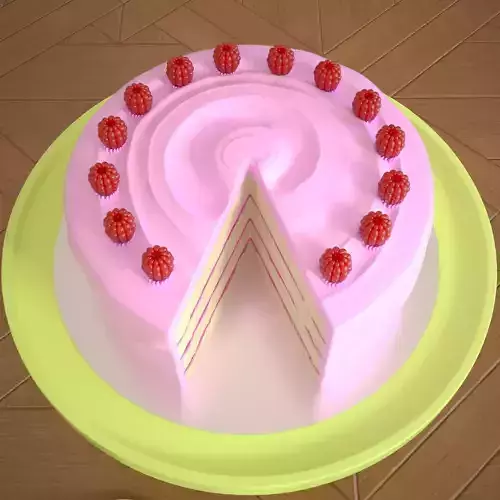 Raspberry layer cake