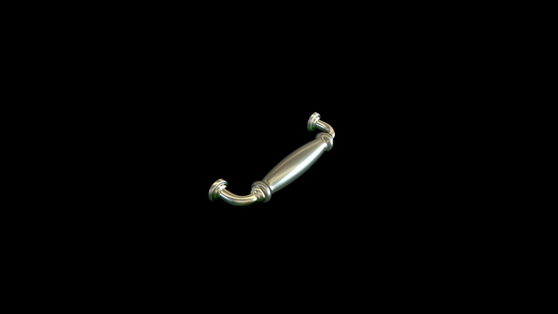Handle 1 brass 3D model_4