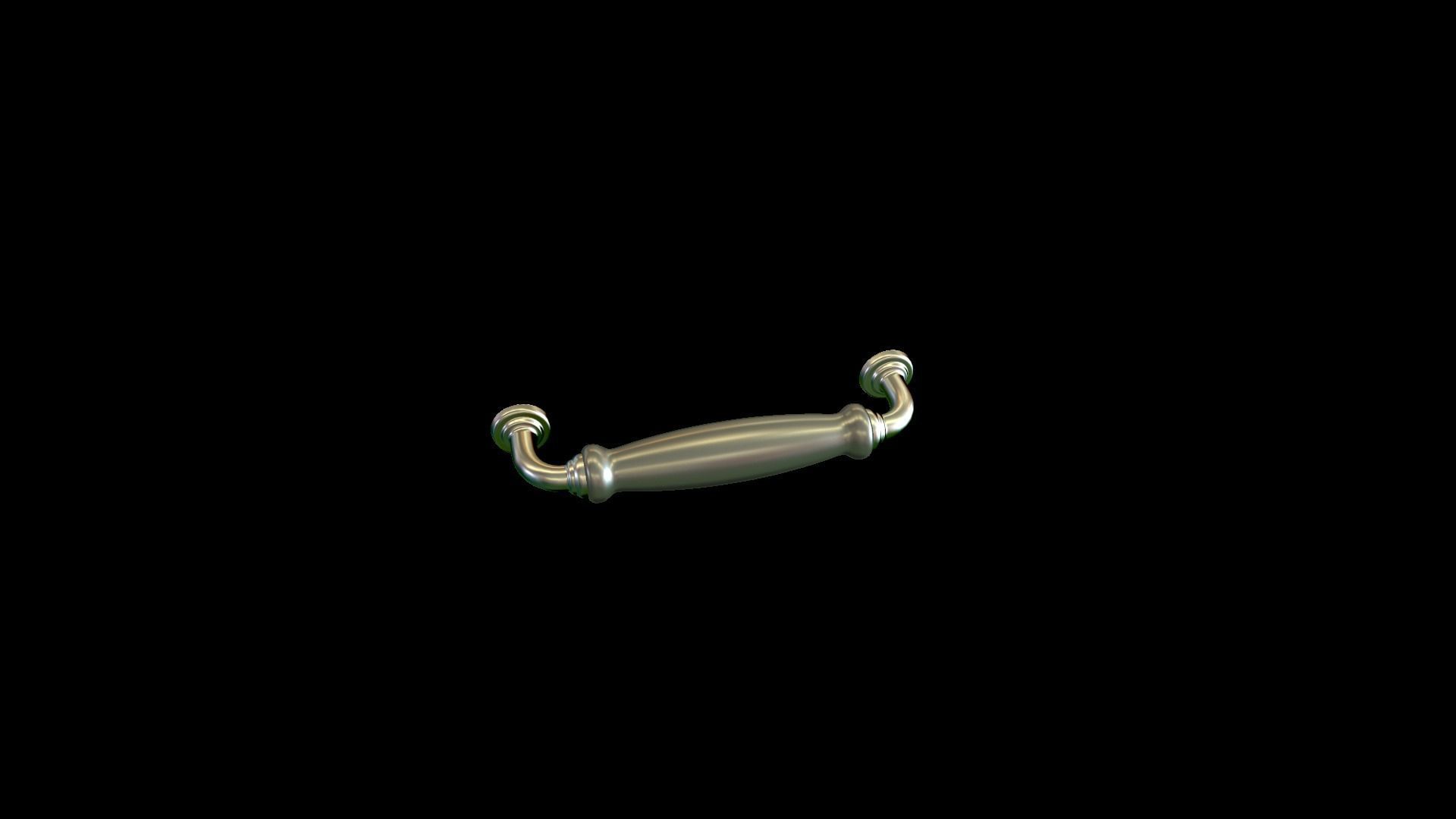 Handle 1 brass 3D model_1