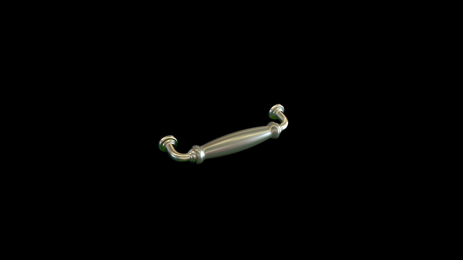 Handle 1 brass 3D model_2